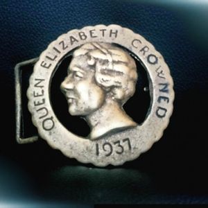Vintage Queen Elizabeth Belt Buckle